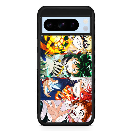 My Hero Academia Main Characters Google Pixel 8 Pro Case | Slim Rubber Case for Google Pixel 8 Pro