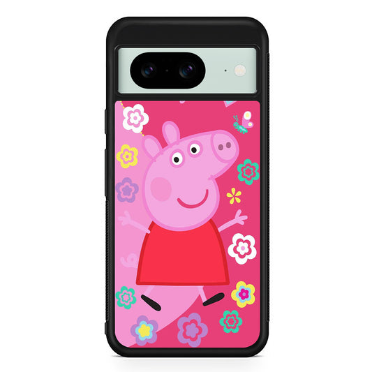 Peppa Pig Cute Pink Google Pixel 8 Case | Durable Protective Cover for Google Pixel 8
