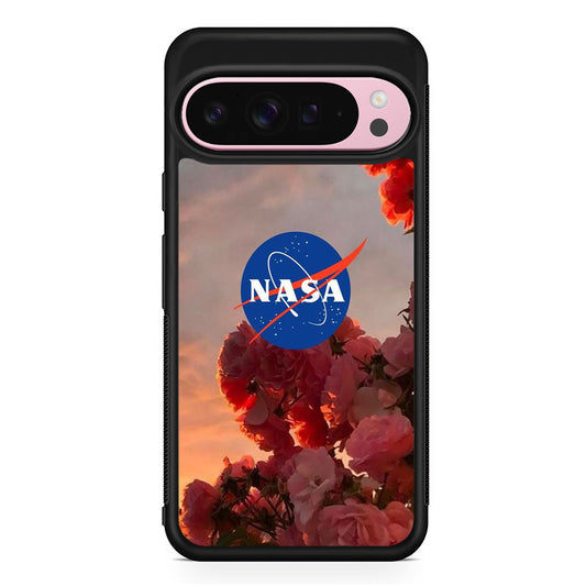 Nasa Logo Pink Flowers Google Pixel 9 Pro XL Case | Protective Cover