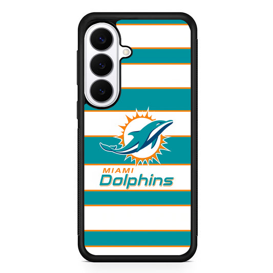 NFL Miami Dolphins White Stripe Samsung Galaxy S26 Plus Case | Slim Protective Cover for Samsung Galaxy S26 Plus