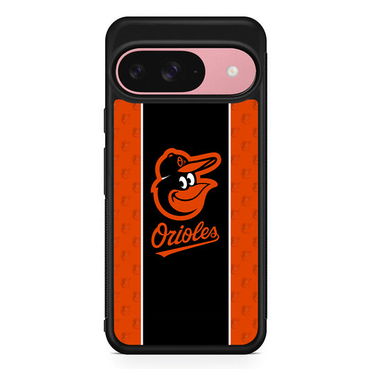MLB Baltimore Orioles Team Google Pixel 9 Case | Google Pixel 9 Protective Rubber Case
