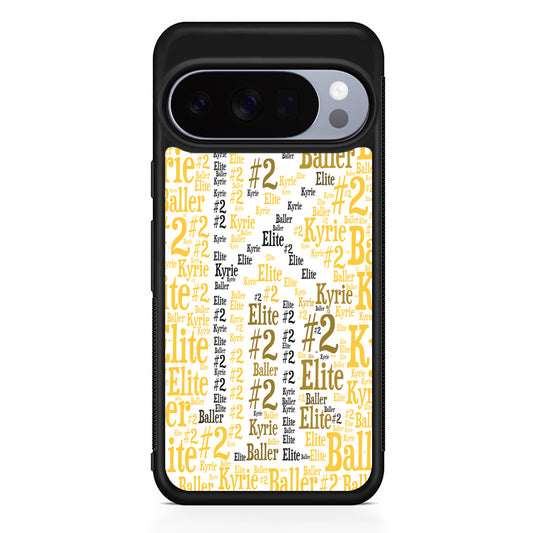 Kyrie Irving Words Doodle Yellow Google Pixel 10 Pro Case | Slim Google Pixel 10 Pro Rubber Case
