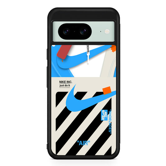 Nike Shoelaces Top Seal Google Pixel 8 Case | Slim Rubber Case for Google Pixel 8