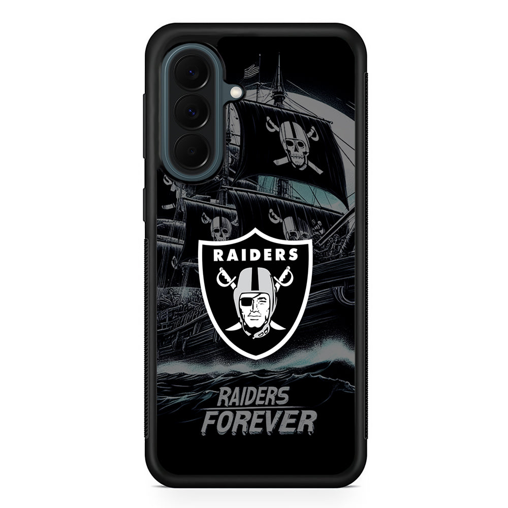 NFL Las Vegas Raiders Forever Samsung Galaxy A37 Case | Samsung Galaxy A37 Rubber Phone Case