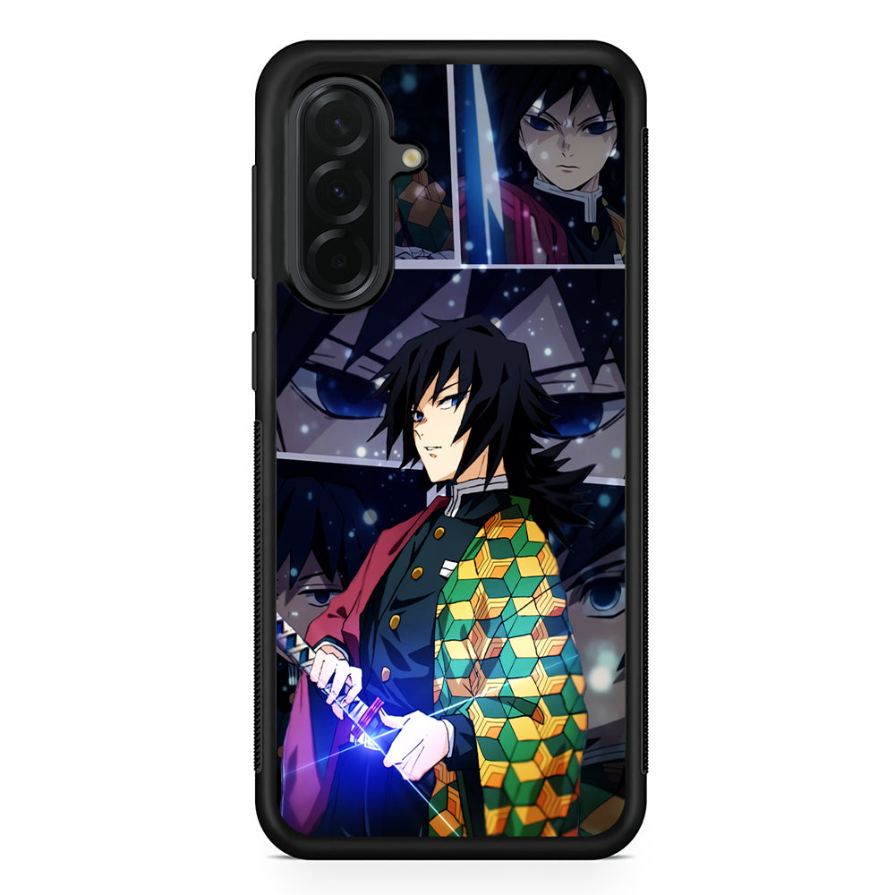 Kimetsu No Yaiba Giyuu In Frame Samsung Galaxy A36 Case | Protective Rubber Cover