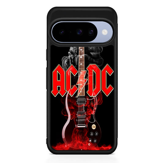 ACDC Rock Guitar Google Pixel 10 Case | Google Pixel 10 Rubber Protective Case