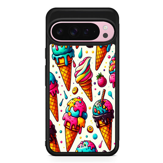 Ice Creams with Different Flavors Google Pixel 9 Pro XL Case | Protective Cover