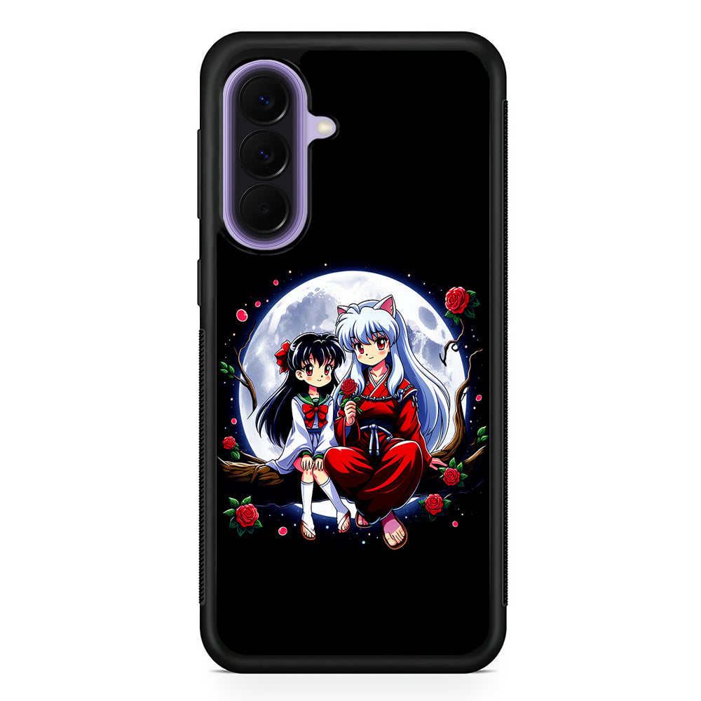 Inuyasha and Kagome Full Moon Samsung Galaxy A57 Case | Slim Samsung Galaxy A57 Rubber Case