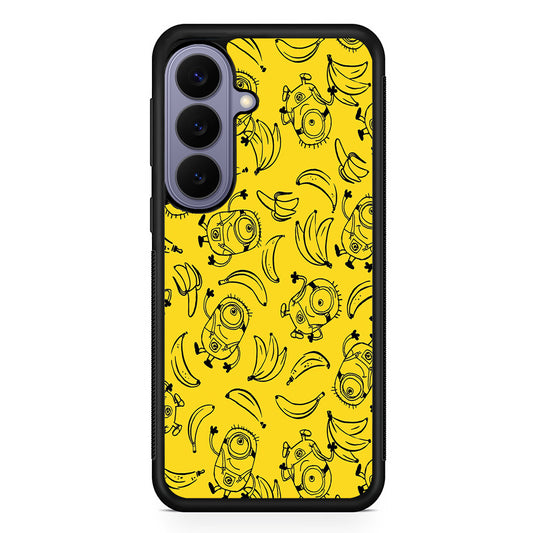 Minions and Banana Yellow Samsung Galaxy S26 Case | Durable Rubber Case for Samsung Galaxy S26