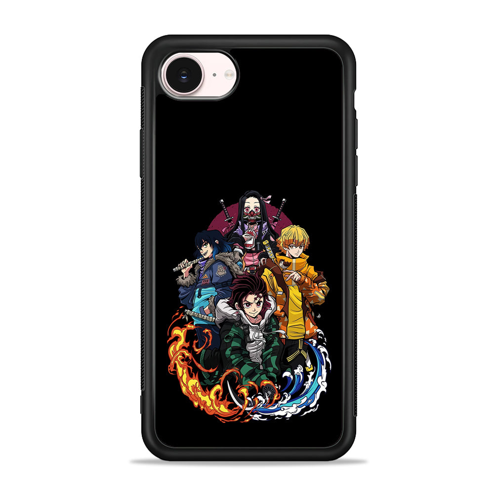 Demon Slayer Hoodie Style iPhone 17e Case - Silicone Case