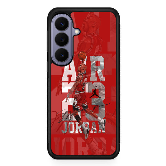 Air Jordan Silver Light Samsung Galaxy S26 Case | Slim Protective Rubber Case for Samsung S26
