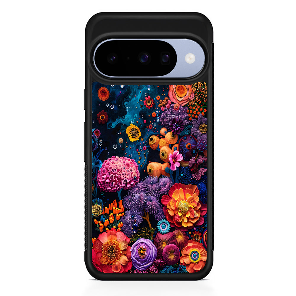 Painting of Flowers and Plants Google Pixel 10 Case | Google Pixel 10 Rubber Protective Case