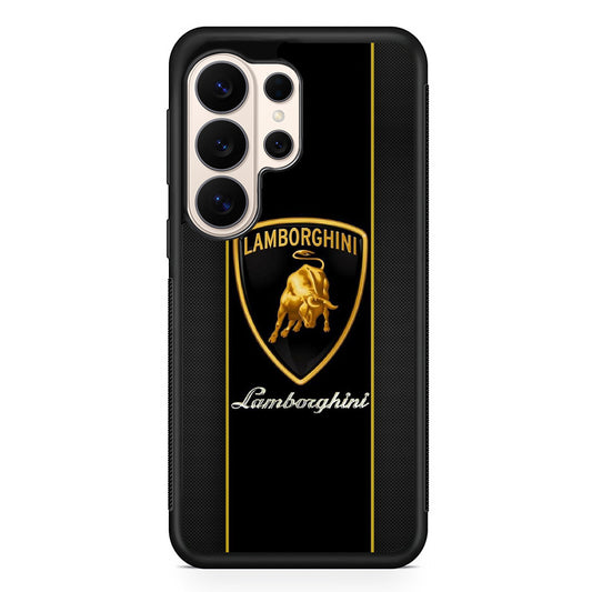Lamborghini Carbon Stripe Gold Samsung Galaxy S26 Ultra Case | Durable Samsung Galaxy S26 Ultra Phone Case