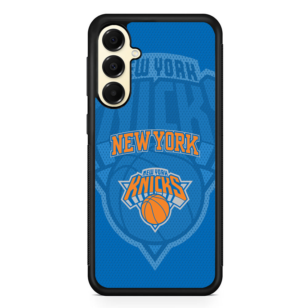 NBA New York Knicks Blue Patern Samsung Galaxy A16 Case | Slim Rubber Samsung Galaxy A16 Case
