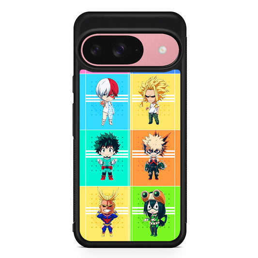My Hero Academia Characters Chibi Google Pixel 9 Case | Google Pixel 9 Protective Rubber Case