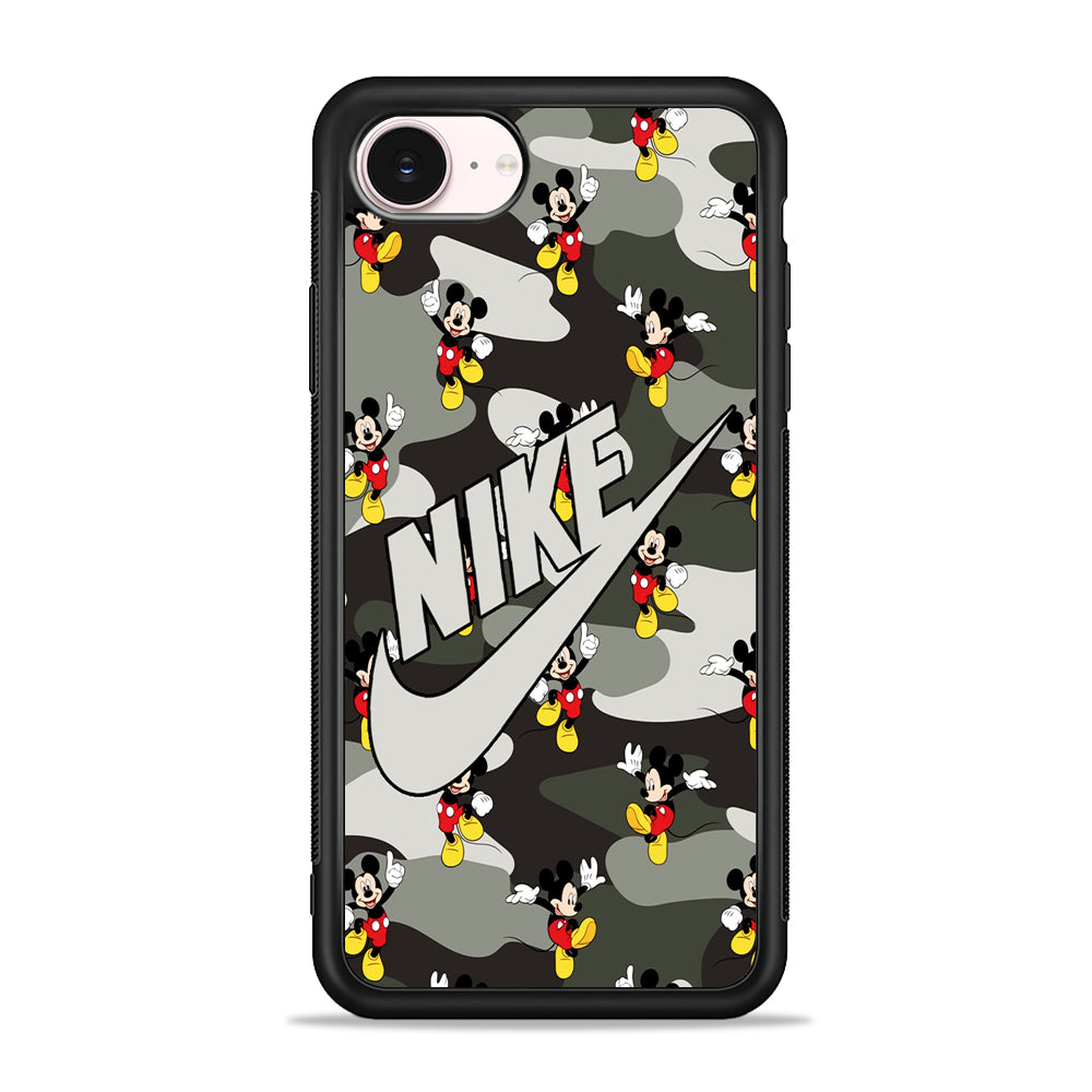 Nike Mickey Camo iPhone 17e Case - Silicone Case