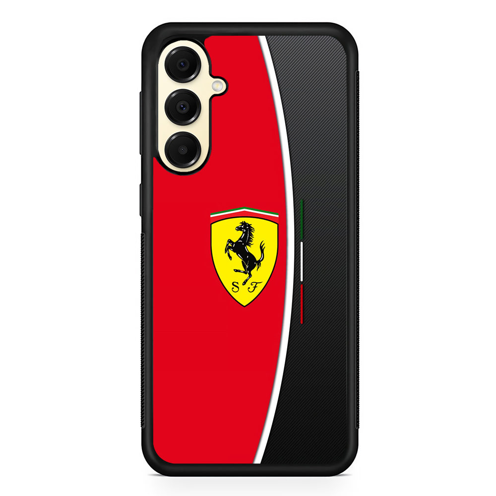Ferrari Emblem Black Red Samsung Galaxy A16 Case | Slim Rubber Case for Samsung Galaxy A16