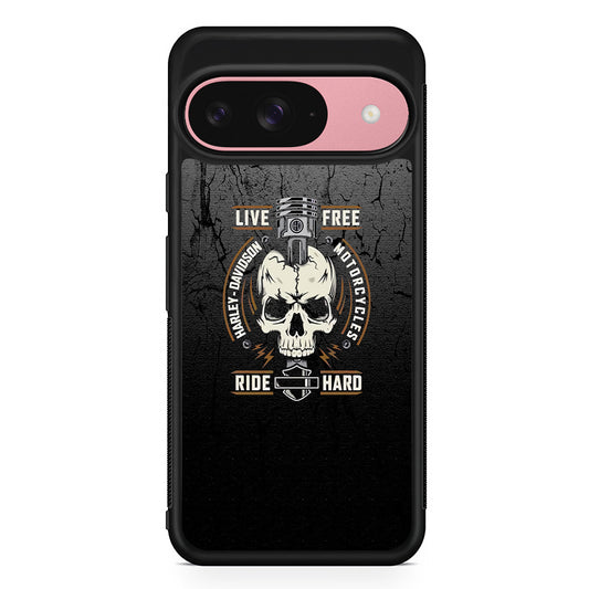Harley Davidson Live Free with Ride Hard Google Pixel 9 Case | Durable Google Pixel 9 Cover
