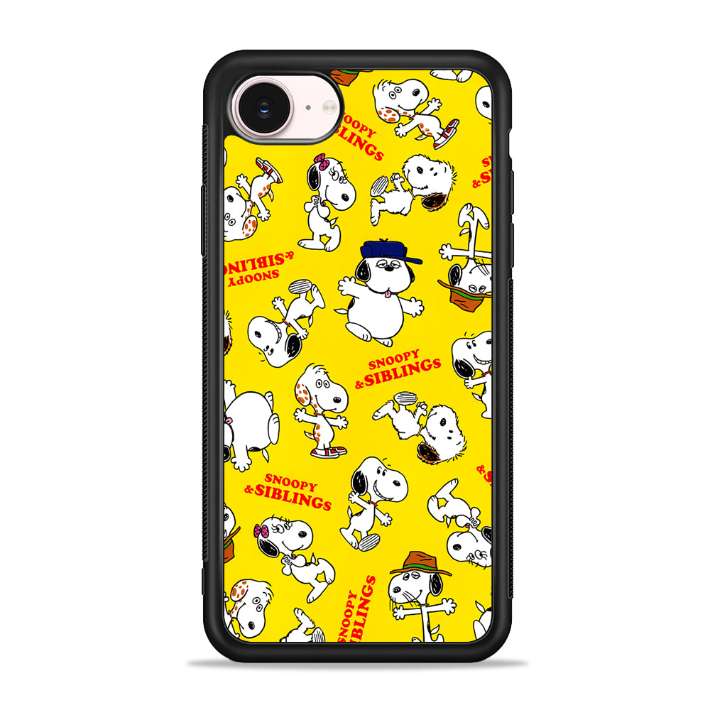 Snoopy and Siblings Dance iPhone 17e Case - Silicone Case