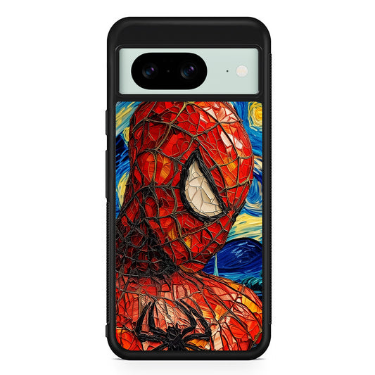 Spiderman Starry Night Google Pixel 8 Case | Durable Protective Cover for Google Pixel 8