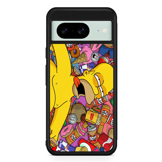 Homer Simpson Faint From Being Full Google Pixel 8 Case | Durable Protective Cover for Google Pixel 8