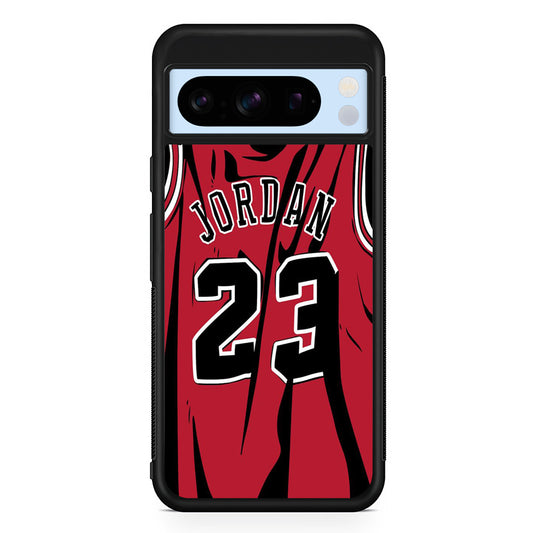 Jordan Red Basket Jersey Google Pixel 8 Pro Case | Slim Protective Cover