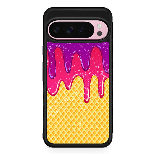 Melted Ice Cream and A Waffle Google Pixel 9 Pro XL Case | Protective Cover