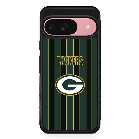NFL Green Bay Packers Yellow Line Google Pixel 9 Case | Google Pixel 9 Protective Rubber Case
