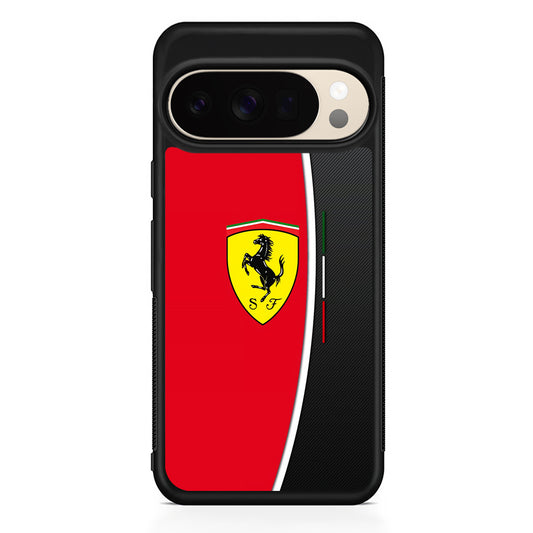 Ferrari Emblem Black Red Google Pixel 10 Pro XL Case | Slim Google Pixel 10 Pro XL Protective Case