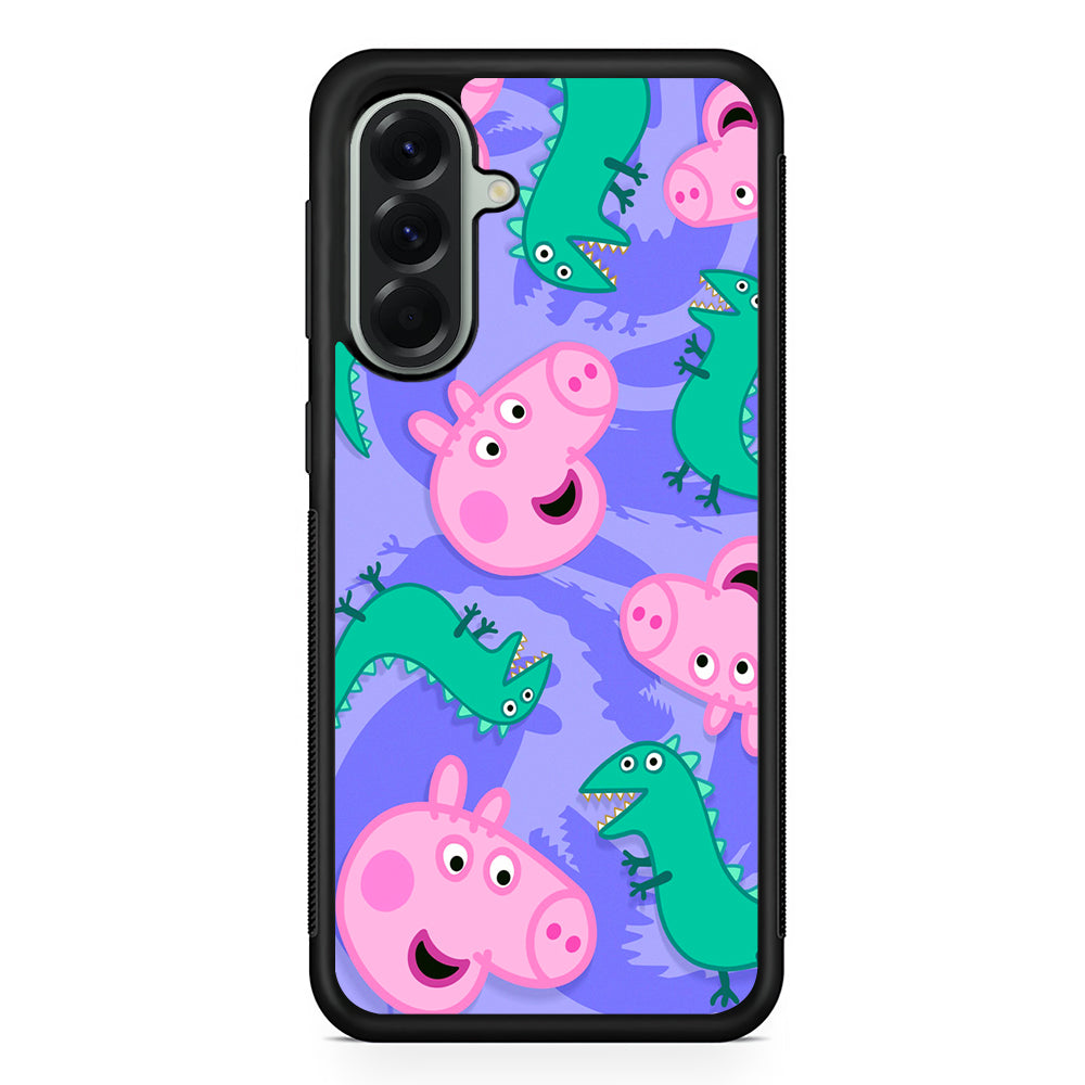 Peppa Pig Purple Samsung Galaxy A56 Case | Samsung Galaxy A56 Protective Rubber Case