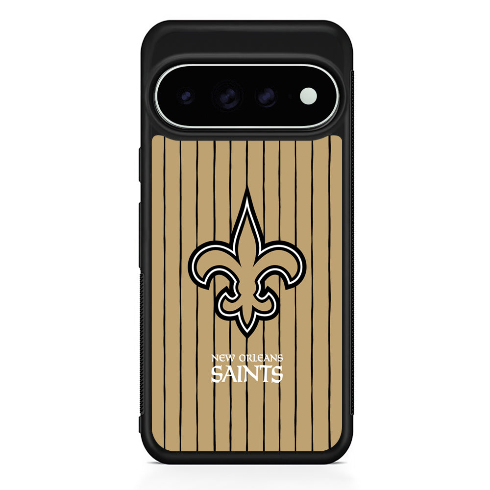 NFL New Orleans Saints Striped Google Pixel 11 Pro XL Case - Custom Design Protective Case