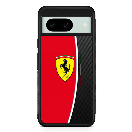 Ferrari Emblem Black Red Google Pixel 8 Case | Durable Protective Cover for Google Pixel 8