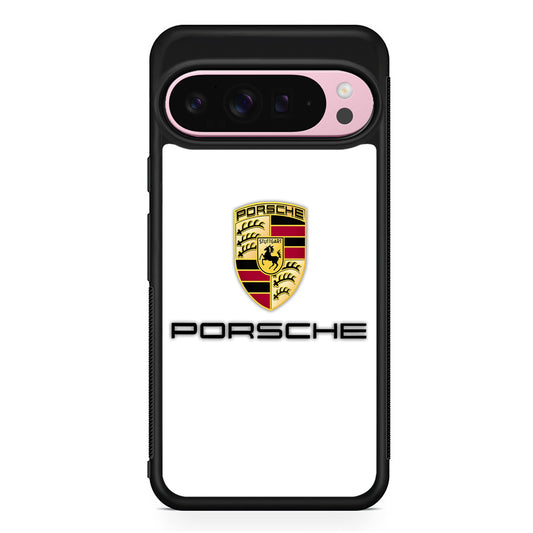 Porsche White Emblem Google Pixel 9 Pro XL Case | Protective Cover