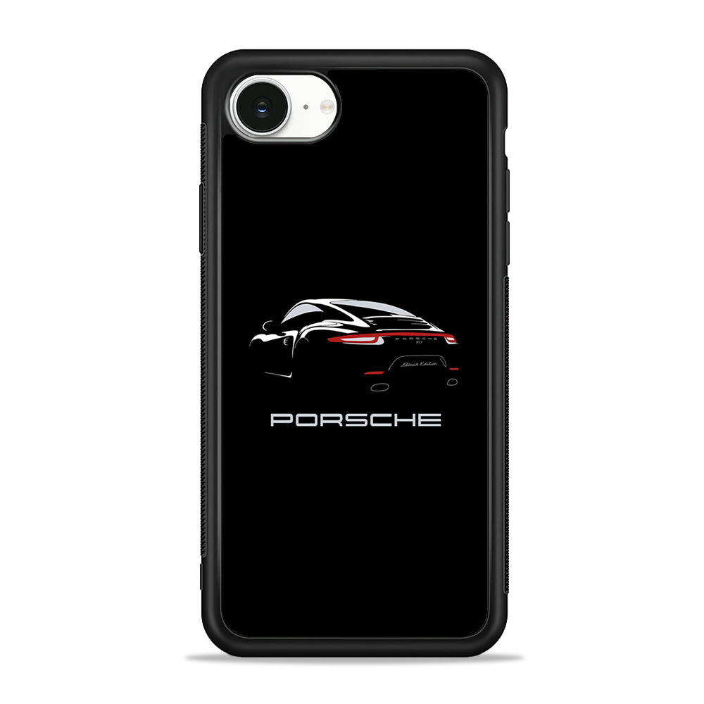 Porsche Black Edition iPhone 16e Case - Slim Silicone Case