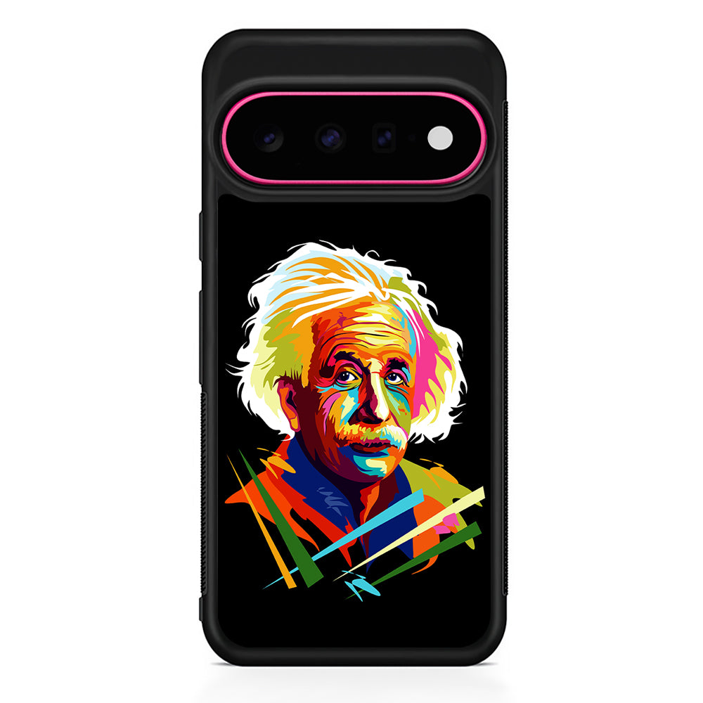 Albert Einstein Pop Art Black Google Pixel 11 Case | Slim Shockproof Cover