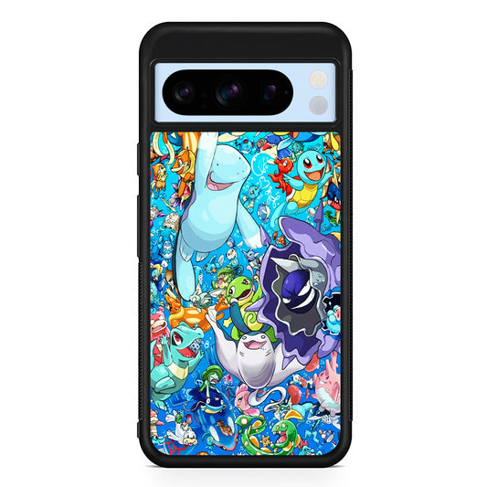 Pokemon Water Google Pixel 8 Pro Case | Slim Rubber Case for Google Pixel 8 Pro