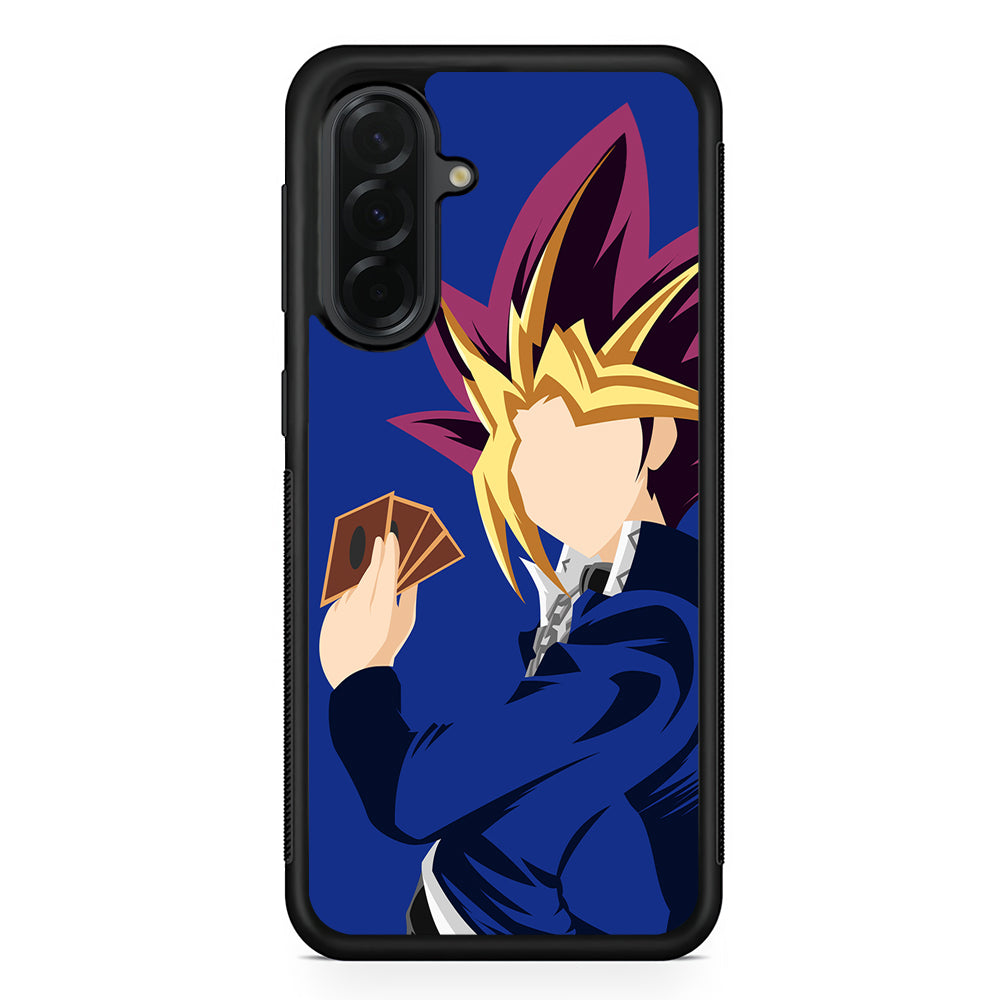 Yu-Gi-Oh Yugi Mutou Silhouette Samsung Galaxy A36 Case | Protective Rubber Cover
