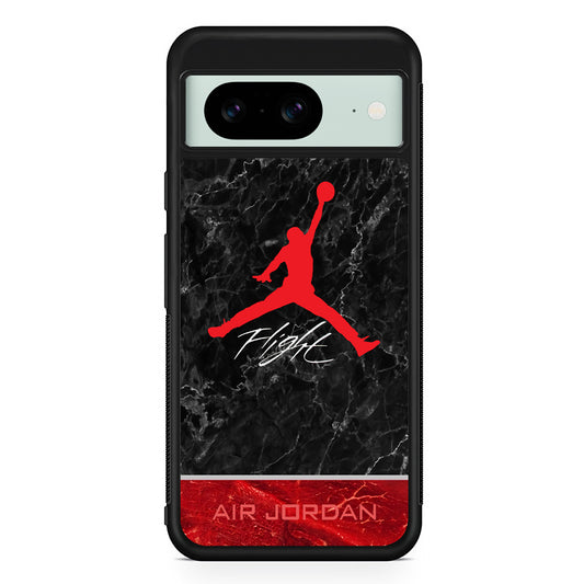 Air Jordan Flight Black Marble Google Pixel 8 Case | Durable Protective Cover for Google Pixel 8