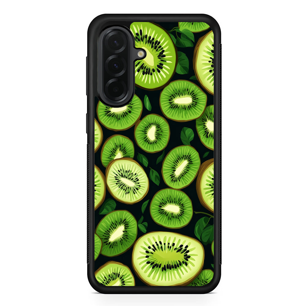 Fresh Organic Kiwi Fruit Samsung Galaxy A36 Case | Protective Rubber Cover