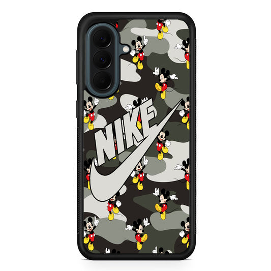 Nike Mickey Camo Samsung Galaxy A37 Case | Samsung Galaxy A37 Rubber Phone Case