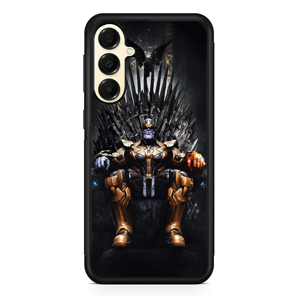 Thanos Sits On The Iron Throne Samsung Galaxy A16 Case | Slim Rubber Samsung Galaxy A16 Case