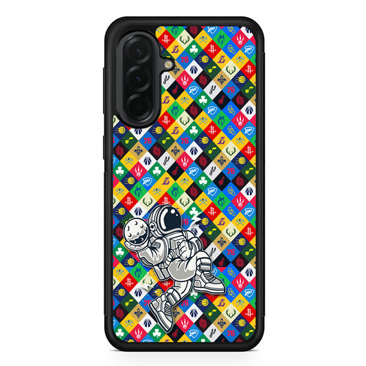 Astronauts Basketball Team Logo Samsung Galaxy A36 Case | Protective Rubber Cover