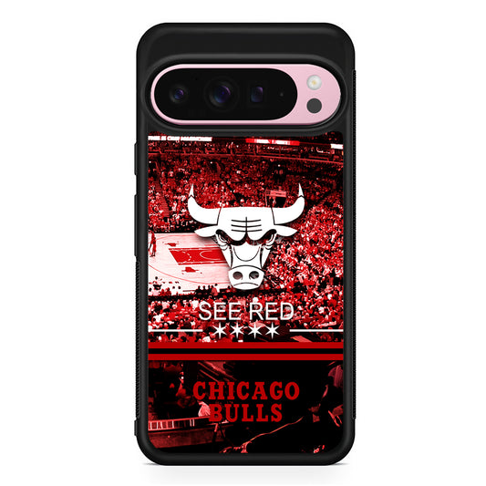 NBA Chicago Bulls See Red Google Pixel 9 Pro XL Case | Protective Cover