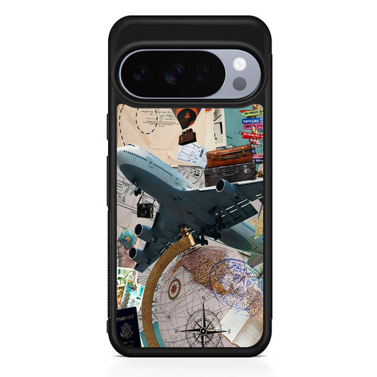 Flight Travel Vacation Google Pixel 10 Pro Case | Slim Google Pixel 10 Pro Rubber Case