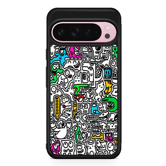Graffiti Doodle Drawings Art Google Pixel 9 Pro XL Case | Protective Cover