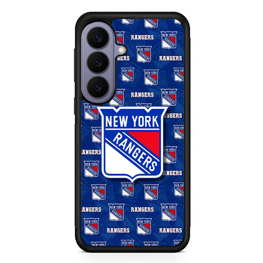 NHL New York Rangers Pattern Samsung Galaxy S26 Case | Durable Rubber Case for Samsung Galaxy S26
