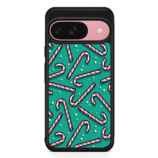 Candy Cane Lollipop Google Pixel 9 Case | Google Pixel 9 Protective Rubber Case