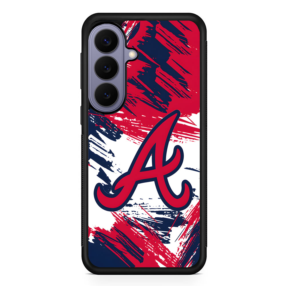 MLB Atlanta Braves Logo Samsung Galaxy S26 Case | Durable Rubber Case for Samsung Galaxy S26