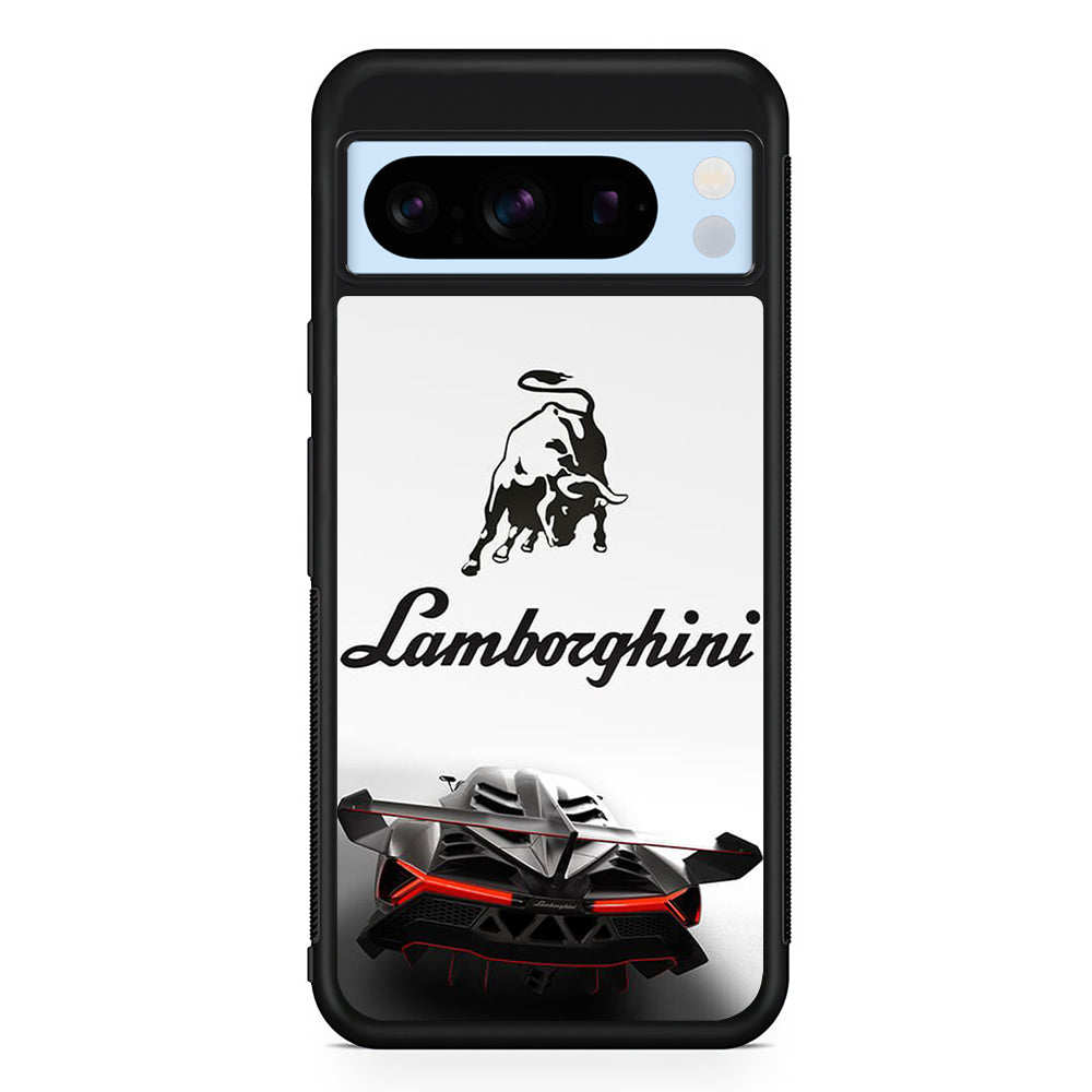 Lamborghini White Logo Car Google Pixel 8 Pro Case | Slim Protective Cover