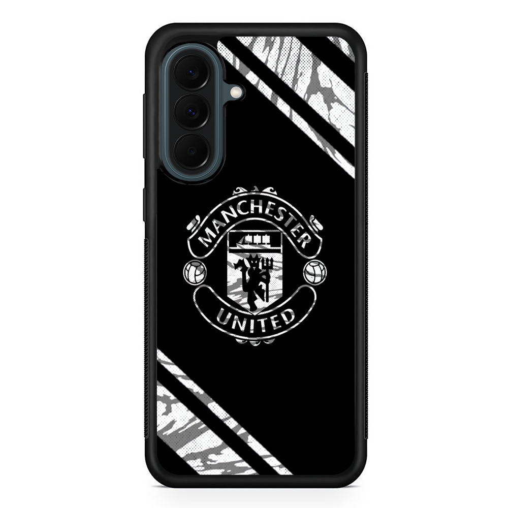 Manchester United Black Emblem Samsung Galaxy A37 Case | Samsung Galaxy A37 Rubber Phone Case